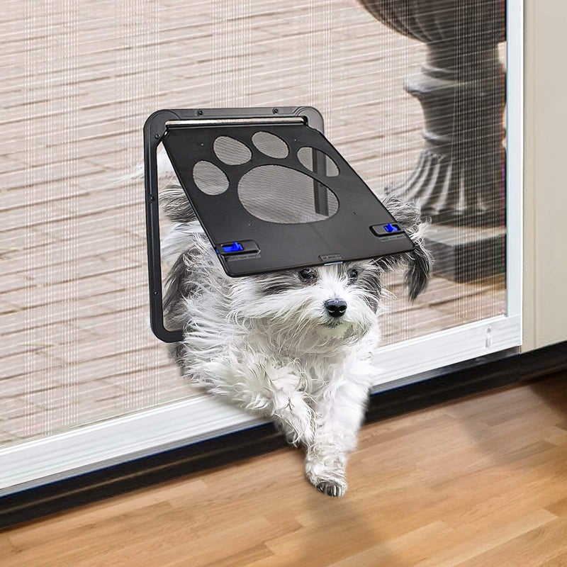 PETLESO Dog Door for Screen Door, Cat Door Screen Small Dog Door Insert for Sliding Door Easy Install, Small 8"Ã—10" - Image 1